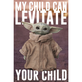 Plakát Star wars|Hvězdné války Tv Seriál The Mandalorian: Baby Yoda (61 x 91,5 cm) 150 g