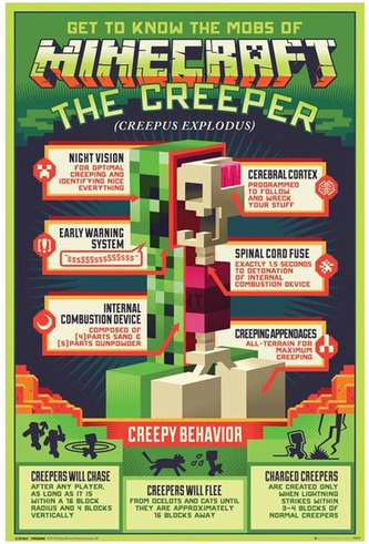 Plakát Minecraft: Creepy Behaviour (61 x 91,5 cm)
