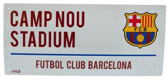 Cedule na zeď FC Barcelona: Street Sign (40 x 18 cm)