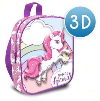 3D dětský batoh Unicorn|Jednorožec: You're Special (objem 7,2 litrů|24 x 30 x 10 cm) růžový polyester 3D dětský batoh Unicorn|Jednorožec: You're Special (objem 7,2 litrů|24 x 30 x 10 cm) růžový polyester