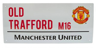 Cedule na zeď FC Manchester United: Old Trafford (40 x 18 cm)