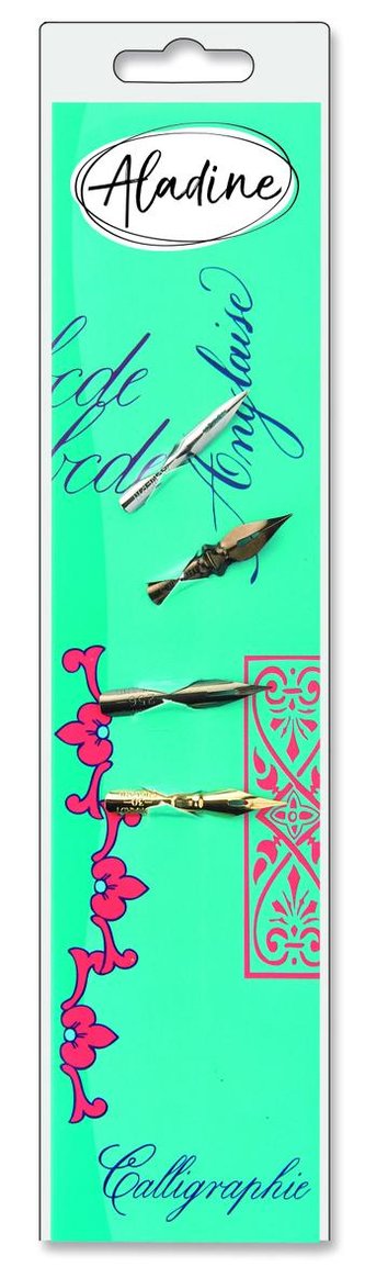 Kaligrafická perka Aladine pro anglickou kaligrafii 4 ks