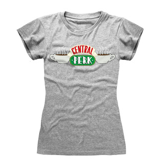 Dámské tričko Friends|Přátelé: Central Perk (L) šedé bavlna