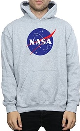 Pánská mikina s kapucí Nasa: Insignia Logo (XL) šedá bavlna-polyester