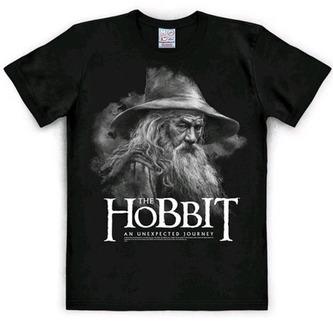 Pánské tričko Hobbit: Gandalf (M) černé bavlna