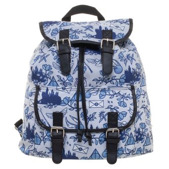 Batoh Harry Potter: Icon Print - celopotisk (objem 17 litrů|42 x 31 x 13 cm) modrý polyester