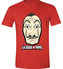 Pánské tričko La Casa De Papel|Papírový dům: Mask And Logo (XL) červené bavlna