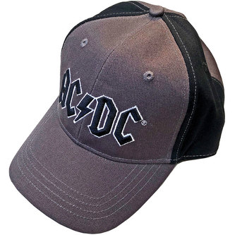 Kšiltovka AC/DC: Black Logo (nastavitelná) šedá bavlna