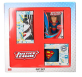 Dárkový set DC Comics|Superman: (Sklenice 350 ml, hrnek 300 ml, antistresová figurka (14,5 x 9 cm)
