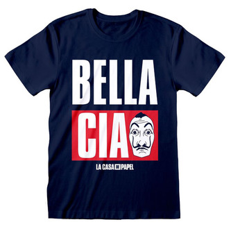 Pánské tričko La Casa De Papel|Papírový dům: Jumbo Bella Ciao (2XL) modré bavlna