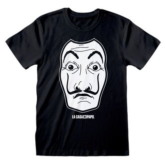 Pánské tričko Netflix|La Casa De Papel - Papírový dům: Maska (2XL) černé bavlna