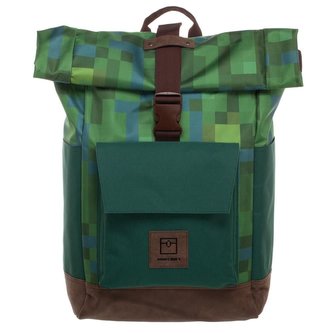 Batoh Minecraft: Explorer (objem 18 litrů|30 x 46 x 13 cm) zelený polyester