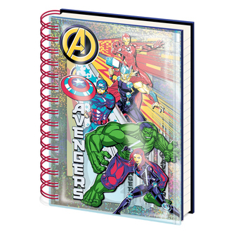 Blok s kroužkovou vazbou Marvel: Avengers Burst set (A5|21 x 14,8 cm)