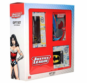 Dárkový set DC Comics|Batman: (sklenice 350 ml, hrnek 300 ml, antistresová figurka 14,5 x 9 cm)