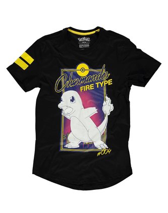 Pánské tričko Pokémon: City Charmander (M) černá bavlna
