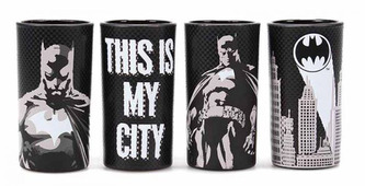 Sklenice DC Comics|Batman: Poses set 4 kusů (objem 300 ml)