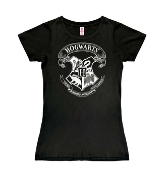 Dámské tričko Harry Potter: Erb Bradavic - Hogwarts Crest (M) černá bavlna