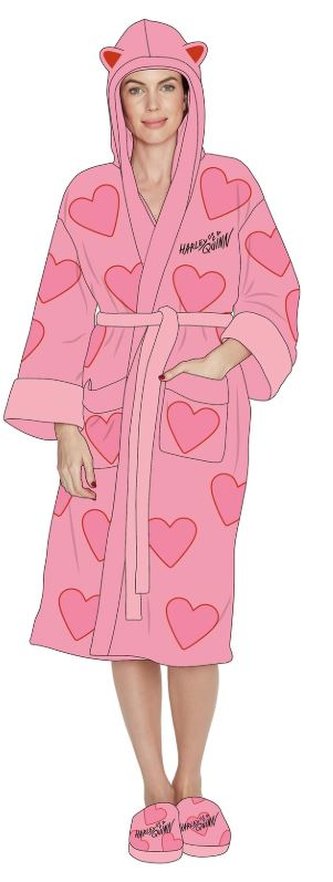 Dámský fleece župan Dc Comics: Harley Quinn (univerzální) růžový