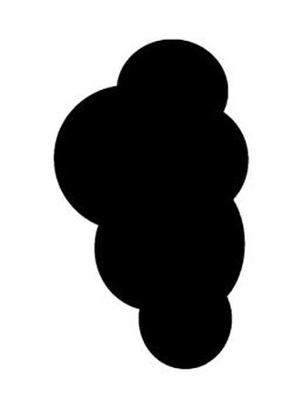 Tabule Securit Silhouette BOARD CLOUD na popis křídou na stěnu + popisovač