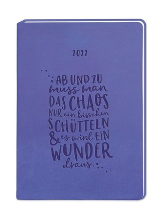 Terminplaner Lederlook A6 \"Lila\" 2022
