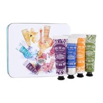 Institut Karite Shea Hand Cream krém na ruce Shea Hand Cream Almond & Honey 30 ml + krém na ruce Shea Hand Cream Milk Cream 30 ml + krém na ruce Light Hand Cream Lavender & Shea 30 ml + krém na ruce Light Hand Cream Verbena & Shea 30 ml + plechová krabičk