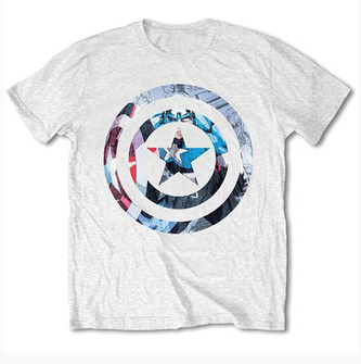 Pánské tričko Marvel|Captain America: Knock-Out (L) bílá bavlna