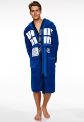 Pánský fleece župan Doctor Who: Police Box (univerzální) modrý