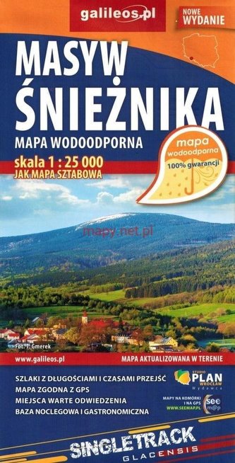 Masyw Śnieżnika, Góry Złote i Bialskie 1:25 000