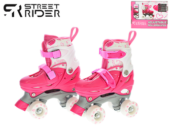 Kolečkové brusle růžové vel. 31-34 ocelová ložiska v krabičce