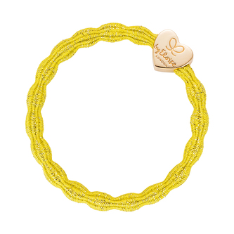 By Eloise London Metallic Gold Heart Sunshine Yellow