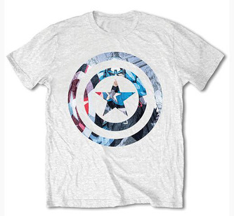 Pánské tričko Marvel|Captain America: Knock-Out (XL) bílá bavlna
