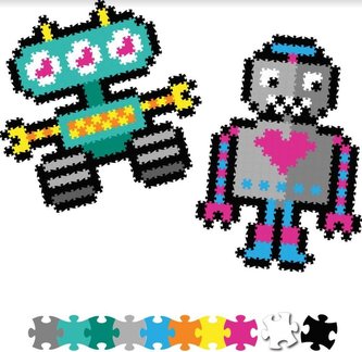 Puzzelki Pixelki Jixelz 700 elem. -roboty Puzzelki Pixelki Jixelz 700 elem. -roboty