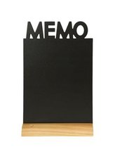 Stolní tabulka Securit Silhouette WOOD MEMO s popisovatelným povrchem + popisovač