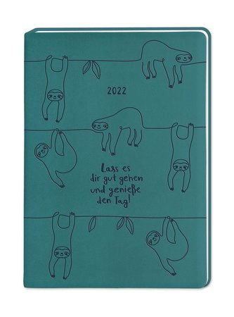 Terminplaner Lederlook A6 \"Petrol\" 2022