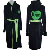 Pánský župan The Beatles: Apple (S/M) černý fleece