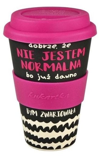 Kubek bambusowy BM-015 Nie jestem normalna