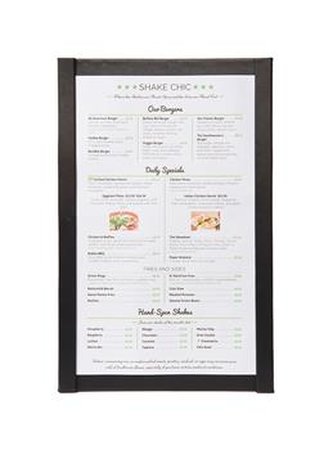 Jídelní lístek Securit MAGNETIC RANGE A4, s magnetickými chlopněmi, Black