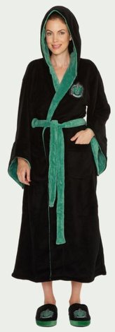 Dámský župan Harry Potter: Čarodějka ze Zmijozelu - Slytherin (univerzální) černý