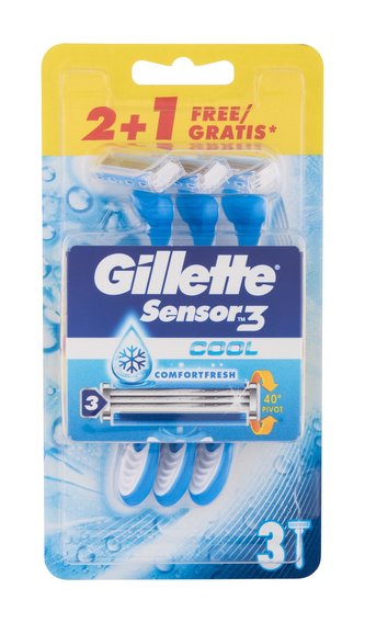 Gillette Sensor3 Holicí strojek Cool 3 ks pro muže