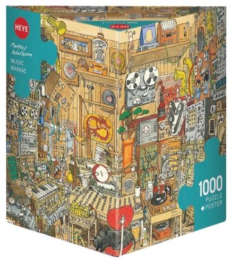 Puzzle 1000 Szalone studio muzyczne + plakat