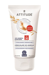 ATTITUDE 100% minerální opalovací krém ATTITUDE SPF 30 pro citlivou a atopickou pokožku bez vůně 150 g