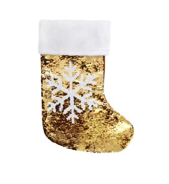 Skarpeta z obracanymi cekinami złota