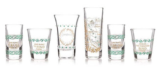 Sklenice štamprle Lord Of The Rings|Pán Prstenů: Set 6 kusů (objem 2 x 50 ml,2 x 75 ml,2 x 100 ml)