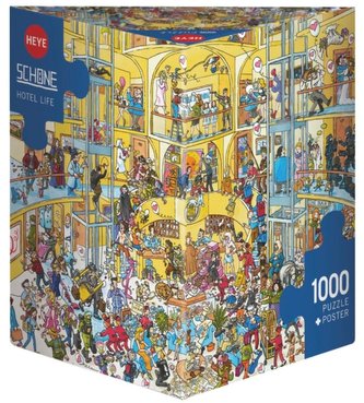 Puzzle 1000 Dzień jak co dzień w hotelu + plakat