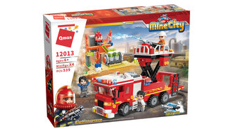 Qman Mine City Fire Line 12013 Cisternová automobilová stříkačka s plošinou