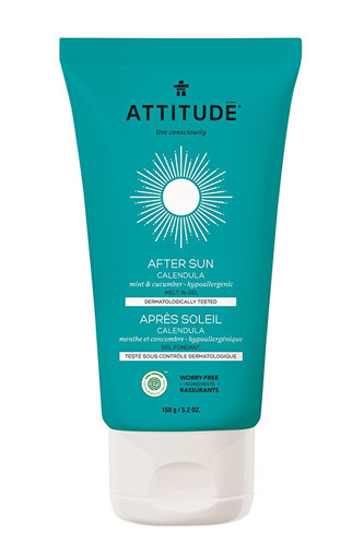 ATTITUDE Hydratační měsíčkový gel po opalování ATTITUDE s vůní máty a okurky 150 g