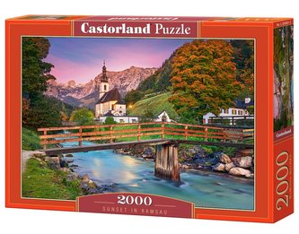 Puzzle 2000 Sunset in Ramsau