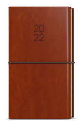 Kapesní týdenní diář Dueto hnědá