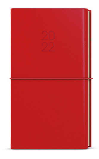 Kapesní týdenní diář Dueto červená