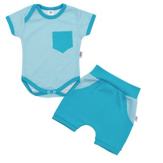 2-dílná letní bavlněná souprava New Baby Perfect Summer tyrkysová - velikost 92 (18-24m)